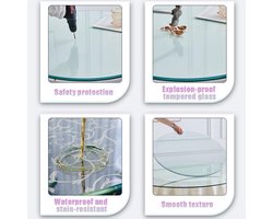Rond Glasblad - Tafelblad Vervanging - Eettafel Bescherming - Gehard Glas - 28cm tot 100cm - Transparant