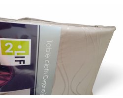 Rond luxe Tafelkleed - Tafellaken - Hoge Kwaliteit - Katoen - Tafelkleed buiten/binnen - Buitenkleed - Tafelkleden - Uitwasbaar - Taupe - Luxe Tafelkleed - Tafellaken - Hoge Kwaliteit - Tafelkleed Katoen - Tafelkleed buiten/binnen - Ø 280 CM