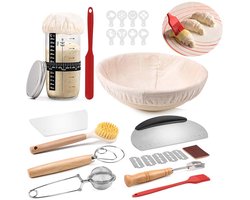 Rond Rijsmandje – Complete Starterset voor Brood Bakken – Ambachtelijk Broodbak Gereedschap – Geschikt voor Beginners en Ervaren Bakkers