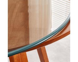 Rond Tafelblad Glas - Draaiplateau Blad - Eettafel Upgrade - Gehard Veilig Glas - 60 cm Diameter - Transparant