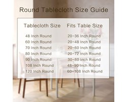 Rond Tafelkleed 200 cm Waterdicht en Vlekbestendig Polyester voor Eettafel en Buiten