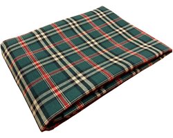 Rond Tafelkleed Castle Groen – Ø 140 cm – Schotse ruit / Tartan – 50% Katoen / 50% Polyester – Landelijk Tafelkleed – Bamar Lifestyle