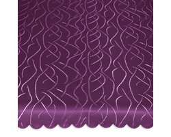 Rond Tafelkleed - Damast Tafelkleed - Eettafel Decoratie - Strijkvrij Vlekbestendig - 180 cm Diameter - Lila