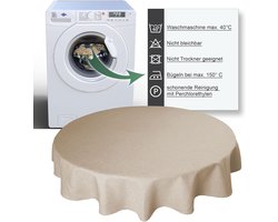 Rond Tafelkleed - Gecoat Textiel - Eettafel Bescherming - Waterafstotend Lotuseffect - 160 cm Diameter - Lila