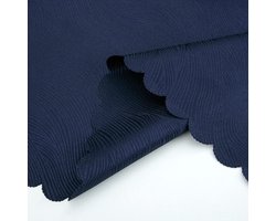 Rond Tafelkleed - Jacquard Kleed - Eettafel Beschermen - Waterafstotend - 160 cm Diameter - Donkerblauw