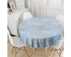 Rond Tafelkleed Ø140cm - Bedrukt Velvet Textiel - Amandelbloesem, Van Gogh