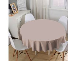 Rond Tafelkleed Ø140cm - Bedrukt Velvet Textiel - Fluweel - Nerts kleur - Tafelkleed - Tafelkleden - Tafellaken