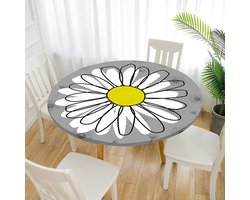 Rond Tafelkleed - Tafelbedekking Waterdicht - Eettafel Beschermen - Elastische Rand - Diameter 150 cm - Graffiti