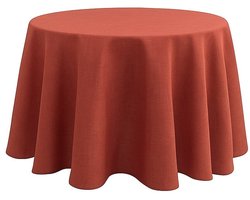 Rond Tafelkleed Uni Coral Rood 160cm - Tafellaken Polyester - Vocht- en vuilafstotend