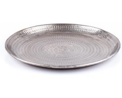 Rond Zilveren Dienblad 30 cm | Marokkaans en Oosters Tafelaccessoire
