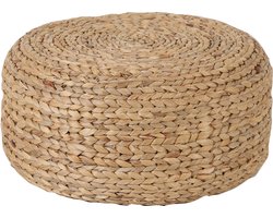 rond zitkussen - poef van zeegras – natuurlijke hocker & voetenbank