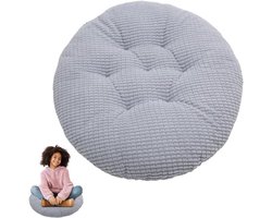 Rond zitkussen van 30 x 30 cm in grijze kleur met afneembare hoes, ideaal voor stoelen, krukken, woonkamer, tuin en kantoor voor extra comfort
