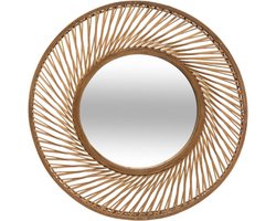 Ronde Bamboe Spiegel 72 cm - Verre|Bambou|Hout - SILUMEN