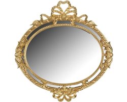 Ronde Barok Wandspiegel Goud - Antieke Stijl Badkamer- en Gangspiegel (52x50 cm)