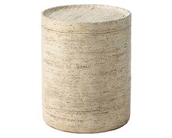 Ronde Betonnen Bijzettafel voor Buiten - 14 Inch Terras Accent Tafel