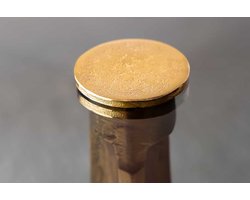 Ronde bijzettafel ABSTRACT 60cm messing goud metalen poten zwart glas handgemaakt - 43495