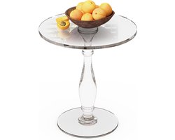 Ronde bijzettafel - Salontafel acryl - Woonkamer decoratie - Stijlvol transparant design - 45 x 45 x 475 cm - Transparant