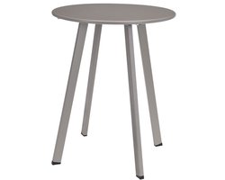 Ronde bijzettafel tuin Ø40 cm – Taupe metaal - bijzettafel buiten