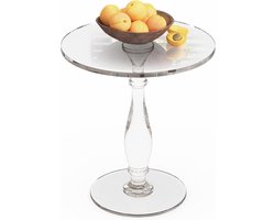 Ronde bijzettafel van acryl - Transparant 45 x 45 x 47,5 cm