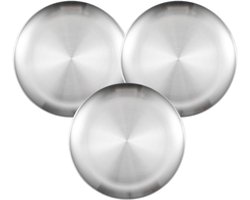 Ronde borden van roestvrij staal 304 - 3 stuks - L - 20*20*1,4cm - kampeerbord van roestvrij staal - bord van roestvrij staal - dienblad - bord voor fruitcakebotten - barbecuebord - kampeerservies voor picknick, wandelen, koken, feesten
