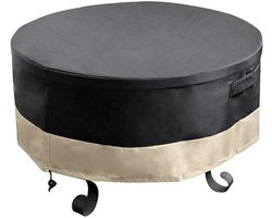 Ronde Buiten Bambaak/Vuurtafel Zwart - Volledige Beschermhoes Inclusief