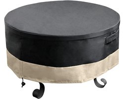 Ronde Buiten Bambaak/Vuurtafel Zwart - Volledige Beschermhoes Inclusief