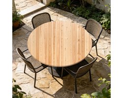 Ronde Buiten Tafelkleed 90 cm Diameter Wasbaar met Elastische Koord voor Tuin, Keuken en Buitengebruik