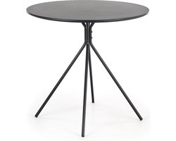 Ronde eettafel Fondi 80 cm breed in mat zwart