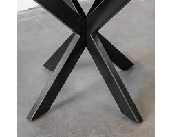Ronde Eettafel - Hout & Metaal - Eettafel Thijs Ø100cm - Giga Meubel