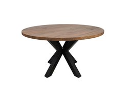 Ronde eettafel Oakland - ø130 cm - mangohout/ijzer