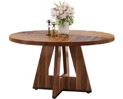 Ronde Eettafel Paris - Voor 4 personen - 120cm - Voor Keuken of eetkamer - Bruin