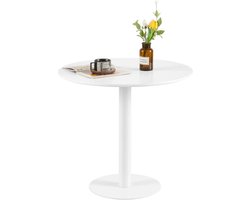 Ronde Eettafel Wit 80 cm - Geschikt voor 2 tot 4 Personen