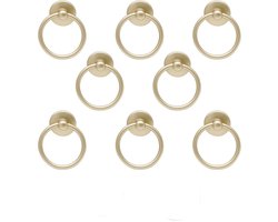Ronde enkelgats kleine handgreep - 8 stuks - Ring meubelknoppen - Metalen deurgrepen - Meubeldecoraties - Stijlvolle en praktische handgrepen - Geschikt voor badkamers, kasten, keukens en kaptafels - 54×44cm - Geel
