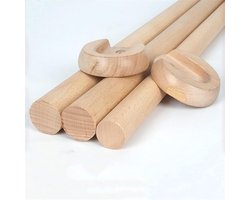 Ronde Garderobestang van Massief Hout voor Kast - Sterk en Maatvozaagbaar