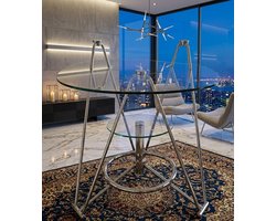 Ronde Gehard Glazen Tafelblad 70 cm - 8 mm Veiligheidsglas met Eendenbekrand - Transparant - Voor Eettafel, Salontafel, Kantoor | Casa Serena