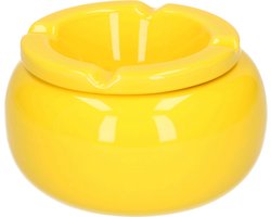 Ronde gele storm asbak 11 cm - Asbakken
