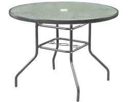 Ronde glazen patio tafel 101,6 cm - perfect voor terras en tuin