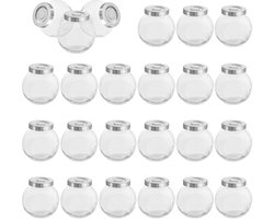 Ronde glazen potten - set van 24 - 50 ml - voedselveilig glas