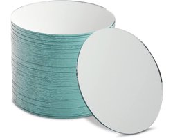Ronde Glazen Spiegels voor Knutselen en Decoratie - 10,5 cm - 50 Stuks