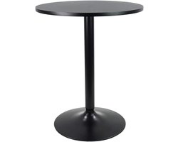 Ronde hoge bistrotafel - 73 cm - zwart - geschikt voor elke gelegenheid