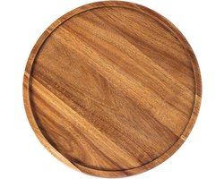 Ronde Houten Dienblad Decoratief 28 cm voor Kaarsen en Centerpieces