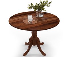 Ronde Houten Eettafel voor 4 Personen - Rustiek Design - Ø100 cm
