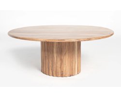 Ronde houten koffietafel Steward - 80ØX32CM - Sissy Boy