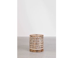 Ronde Houten Parasolvoet – 40 x 34 cm – Naturel