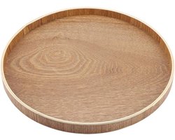 Ronde Houten Serveerplank 30 cm - Licht Houten Dienblad voor Koffie en Fruit op de Koffietafel