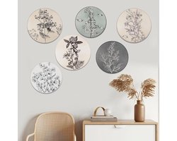 Ronde Houten Wanddecoratie voor Boho Woondecoratie - Minimalistische muurkunst voor boerderij, slaapkamer, woonkamer, kantoor - Hangende Kunst - Decoratie.