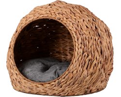 Ronde Huisdier Mand van Zeegras met Zacht Kussen voor Katten en Honden