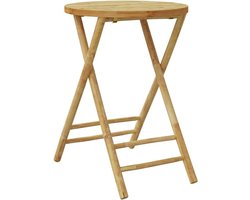 Ronde Inklapbare Bamboe Balkontafel voor Buiten Gebruik