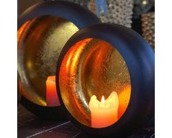 Ronde Kandelaar Marrakech zwart 40 cm Daan Kromhout