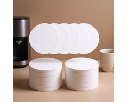 Ronde koffiefilters 58 mm - 400 stuks, papieren filterzakjes voor koffiezetapparaat en espressomachine, wit